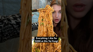 Thumbnail for Everything I ate for $200 at din tai fung! #foodie #shorts #eating #dumplings #noodles #mukbang | KarissaEats