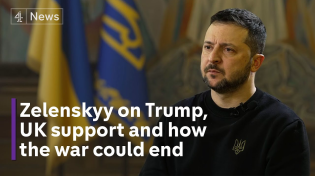 Thumbnail for ‘We couldn’t survive without US help’, President Zelenskyy tells Channel 4 News (extended interview) | Channel 4 News