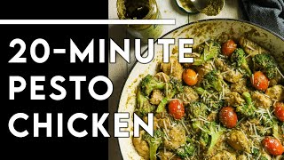 Thumbnail for THE EASIEST 20-MINUTE KETO DINNER EVER - One-pot Pesto Chicken Skillet - CHEF MICHAEL