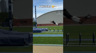 Thumbnail for how many hurtles can Hero Clear in 1 Jump? 😳👀 #gym #track | Hero DW