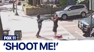 Thumbnail for Woman yells 'shoot me!' at armed attacker | FOX 11 Los Angeles