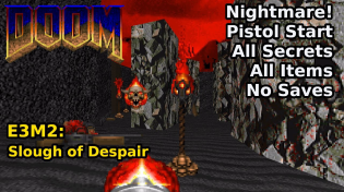 Thumbnail for Doom - E3M2: Slough of Despair (Nightmare! 100% Secrets + Items) | decino