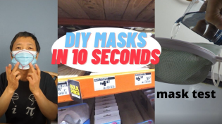 Thumbnail for DIY face masks in 10 seconds & improve cheaper masks #coronavirus #facemask | Genius Asian
