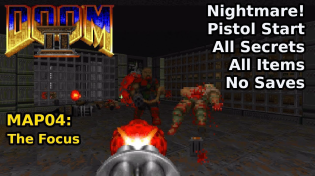 Thumbnail for Doom II - MAP04: The Focus (Nightmare! 100% Secrets + Items) | decino