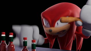 Thumbnail for Knuckles Eats a HOT Wing | spoon Scribble