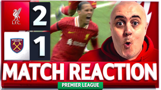 Thumbnail for LIVERPOOL 2-1 WEST HAM! 2 MORE WINS! Craig's LIVE Match Reaction | Anfield Agenda