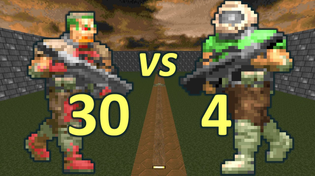 Thumbnail for 30 Zombiemen vs 4 Marines - Doom Co-op Simulation - Doom Retro Battles | GG Retro Battles