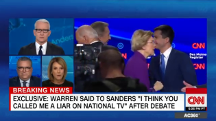 Thumbnail for Warren Sanders debate handshake moment (audio)