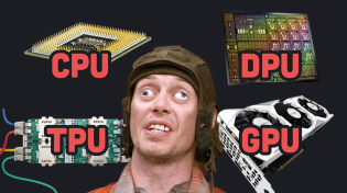 Thumbnail for CPU vs GPU vs TPU vs DPU vs QPU | Fireship