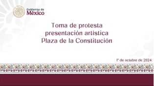 Thumbnail for Toma de protesta. Presentación artística. Plaza de la Constitución. 1° de octubre de 2024 | CENTRO DE PRODUCCION CEPROPIE