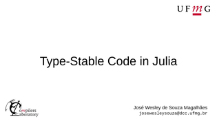 Thumbnail for Type-Stable Code in Julia | CompilersLab