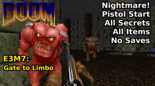 Thumbnail for Doom - E3M7: Gate to Limbo (Nightmare! 100% Secrets + Items) | decino