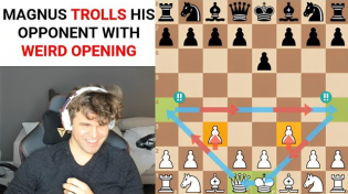 Thumbnail for Magnus humiliates his opponent with the strangest Opening | Chess Games