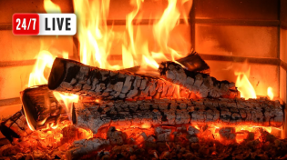 Thumbnail for 🔥 FIREPLACE 4K (LIVE 24/7). Relaxing Fireplace with Burning Logs and Crackling Fire Sounds | FOBOS PLANET
