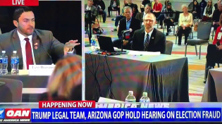 Thumbnail for Election2020 > Arizona Hearing: "Are you willing to say under oath, that you've seen the connection to the internet, that you've seen it go offshore to Frankfurt, Germany?"  