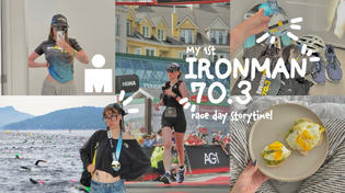 Thumbnail for my 1st IRONMAN 70.3!! 🥈🌳 story time :) | toomuchzozo