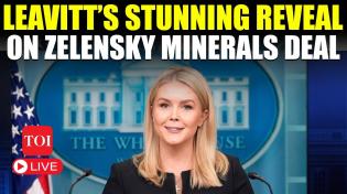 Thumbnail for Karoline Leavitt LIVE I Big Announcement On Ukraine Mineral Deal After Zelensky ‘Apology’ | Times Of India