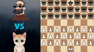 Thumbnail for How many Queens does it take to beat Mittens? | Chess Enjoyer