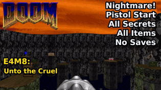 Thumbnail for Doom - E4M8: Unto the Cruel (Nightmare! 100% Secrets + Items) | decino