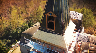 Thumbnail for The FIRST ever window frame is installed into the chateau. | Escape to rural France